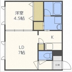 手稲駅 徒歩29分 1階の物件間取画像